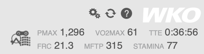 WKO dashboard showing Functional Reserve Capacity of 21.3 kilojoules